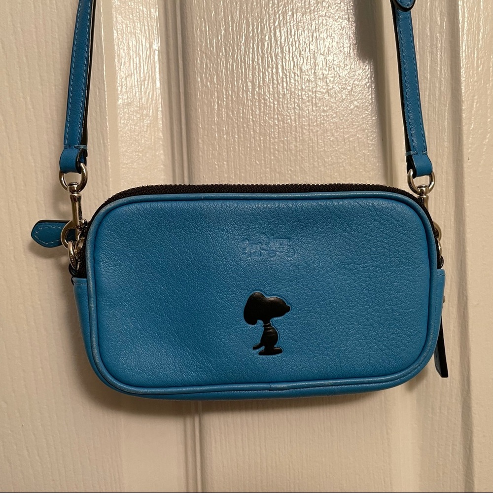 Coach X Peanuts crossbody wallet.